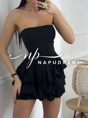 Рокля с воали ''YASMIN'' в черен цвят - код BL9469