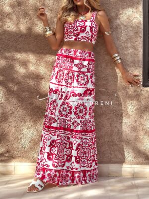 Сет от две части ''MARRAKESH'' в червен цвят - код G9601