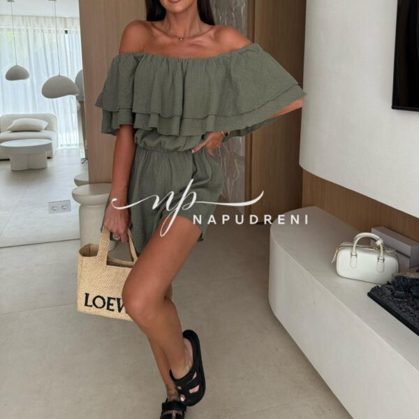 Къс гащеризон ''SOLEA'' в цвят каки - код G9403