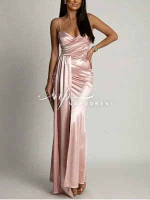 Дамска рокля "Jasmin" в розов цвят – код 7377