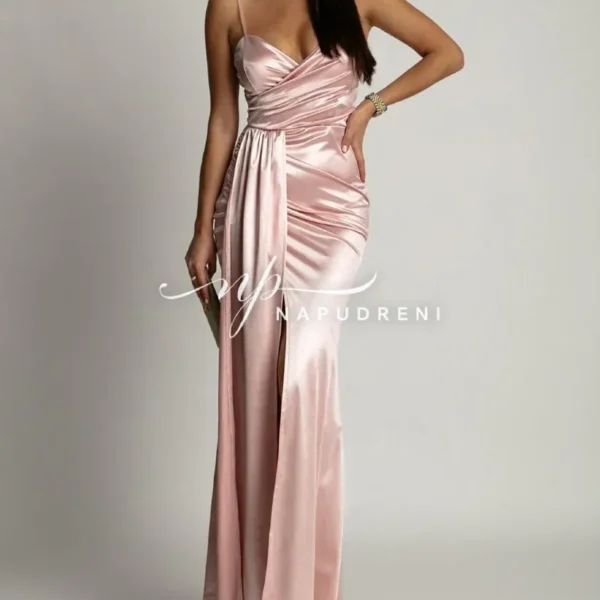 Дамска рокля "Jasmin" в розов цвят – код 7377