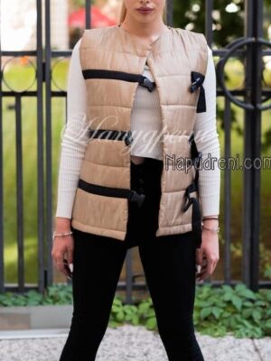 Дамски елек Margarett в бежов цвят - код P523