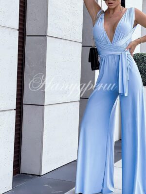 Ефектен гащеризон "Nastya" в син цвят - код 4833