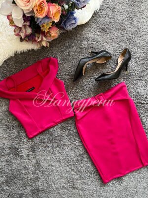Дамски комплект от две части в цикламен цвят - код 2505