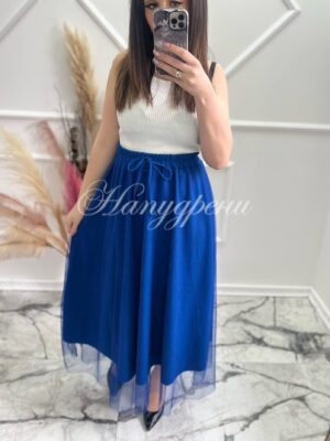 Дълга тюлена пола “Lailla” в син цвят – код 5204