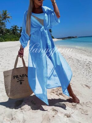 Нежно парео в светлосин цвят – код 5440