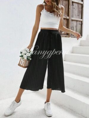 Свободен панталон "Casandra" в черен цвят - код 5525