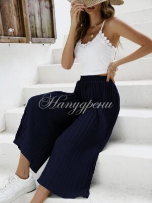 Свободен панталон "Casandra" в тъмносин цвят - код 5527