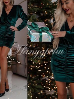 Дамска рокля "Vayana" в зелен цвят - код 6262