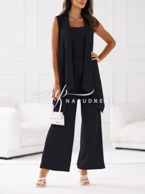 Дамски комплект от 3 части в черен цвят -код 6954