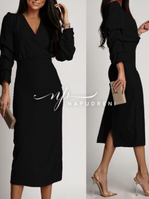 Дамска рокля "Siuzan" в черен цвят - код 6964