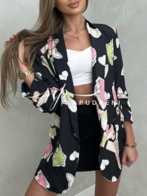 Дамско сако "Anime" в черен цвят - код 7229