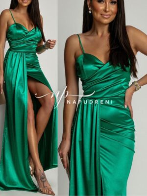 Дамска рокля "Jasmin" в зелен цвят – код 7379