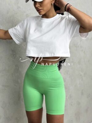 Изчистен къс клин ''Workout'' в цвят мента - код 7709