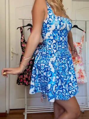 Дамска рокля ''Sofiya'' в син цвят - код 7758