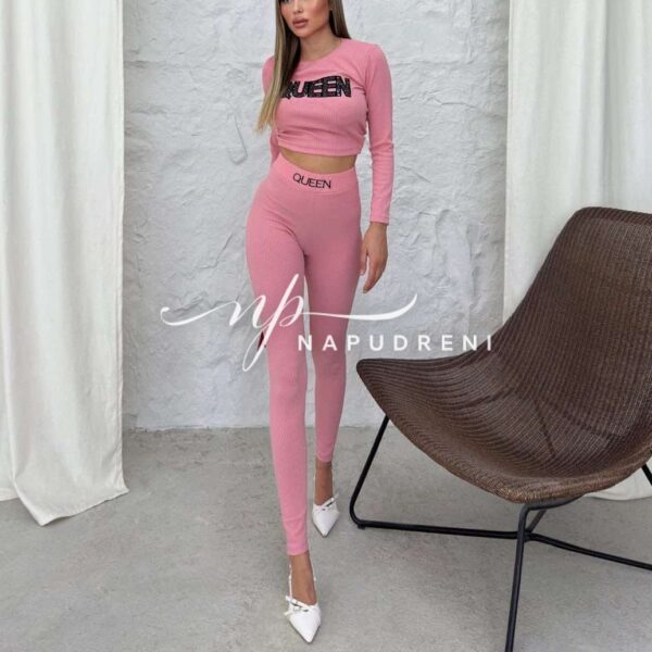 Дамски комплект ''QUEEN'' в розов цвят - код 7864