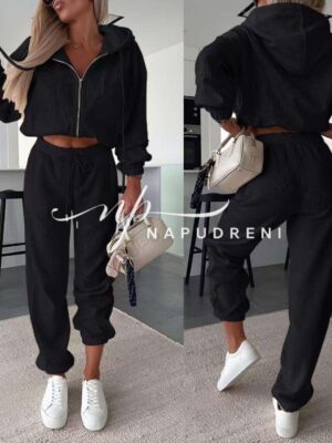 Дамски комплект от две части в черен цвят - код 8692