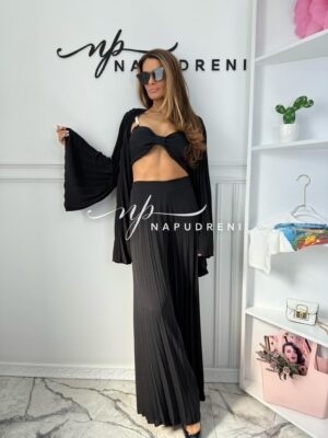 Дамски комплект от три части в черен цвят - код 9068