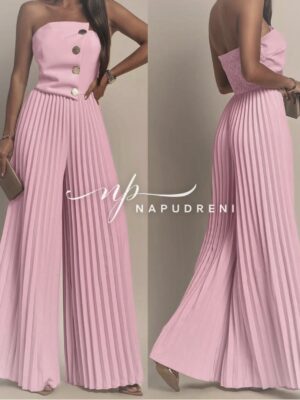 Стилен гащеризон солей в розов цвят - код G9186