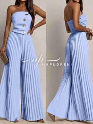 Стилен гащеризон солей в светлосин цвят - код G9180