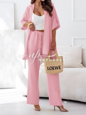 Стилен сет от две части ''ADELLINE'' в розов цвят - G9225