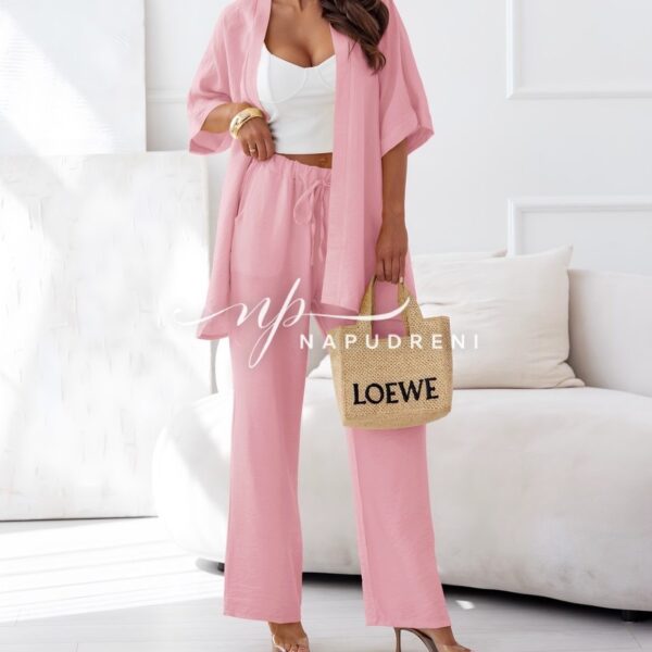 Стилен сет от две части ''ADELLINE'' в розов цвят - G9225