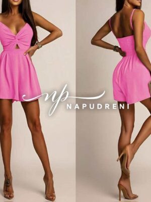 Къс гащеризон ''SELIA'' в розов цвят - код G9596