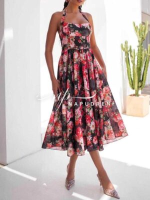 Ефирна рокля ''AZURA'' в черен цвят - код BL9529