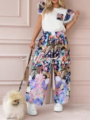 Комплект от две части с цветя - код G9650