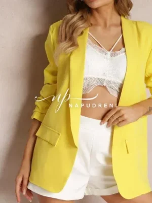 Елегантно сако Клара в жълт цвят - код 1387