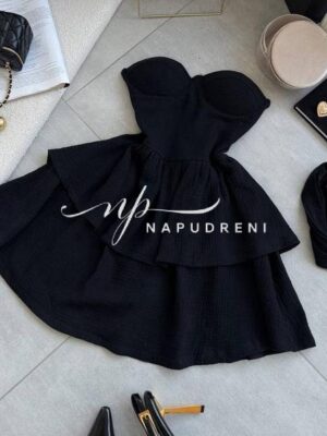 Кукленска рокля ''BETINA'' в черен цвят - код BL9525