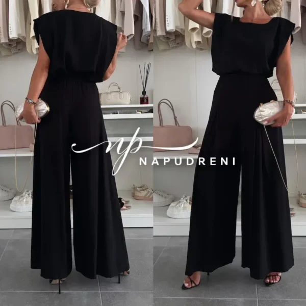 Дамски свободен комплект от две части ''STELLA'' в черен цвят - код G9237