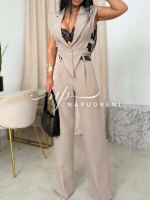 Стилен сет от две части ''REINA'' в кафяв цвят - код BL9501