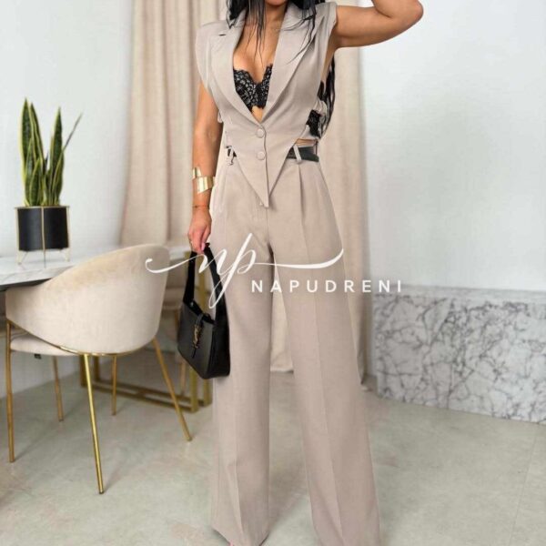 Стилен сет от две части ''REINA'' в кафяв цвят - код BL9501