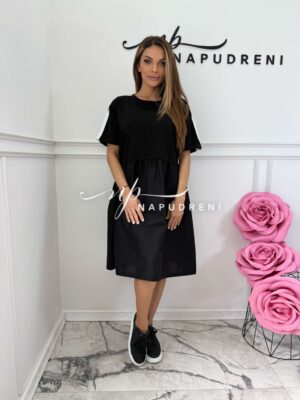 Свободна рокля ''ACTIVE'' в черен цвят - код 8924