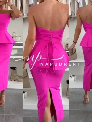 Дамски комплект ''Larra'' в цикламен цвят - код 9063