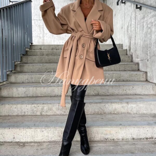 Дамско палто "Scotland" в кафяв цвят - код 5793