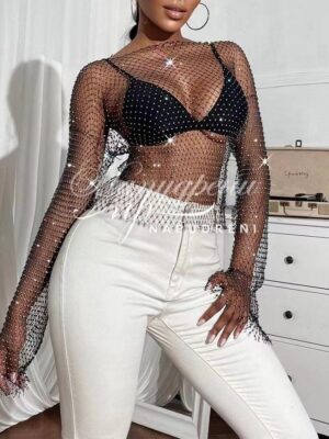 Ефектна мрежа "Мagical" в черен цвят – код 5337