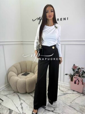 Стилна блуза ''Classy Charm'' в бял цвят - код Bi10177