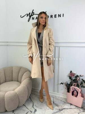 Палто ''MUSE'' в бежов цвят - код BL10116