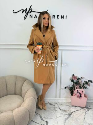 Палто ''MUSE'' в цвят камел - код BL10117