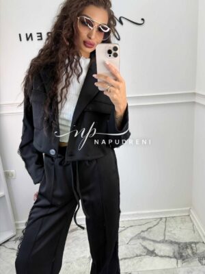 Комплект с дантела ''GOVANO'' в черен цвят - код GT9840