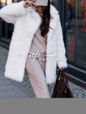 Палто "Polar Classic" с копчета в бял цвят - код G10003