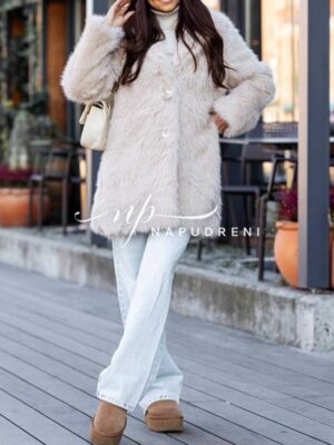 Палто "Polar Classic" с копчета в сив цвят - код G10006