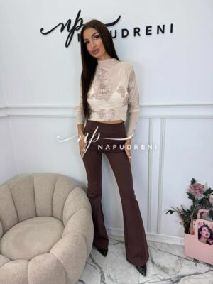 Елегантен панталон в кафяв цвят - код Bi10088