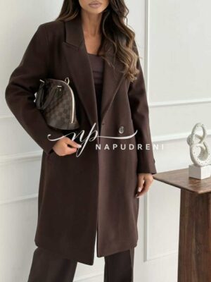 Палто ''Katrrin'' в кафяв цвят  - код G10145