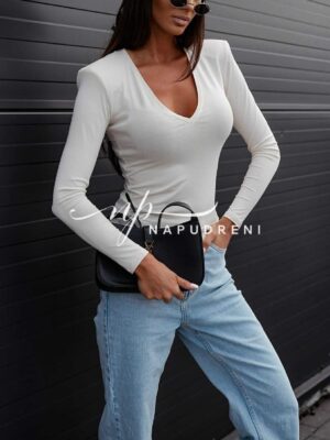 Дамска блуза ''Ellisa'' в бял цвят - G9795