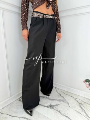 Стилен панталон с колан-шалче - код Bi9866