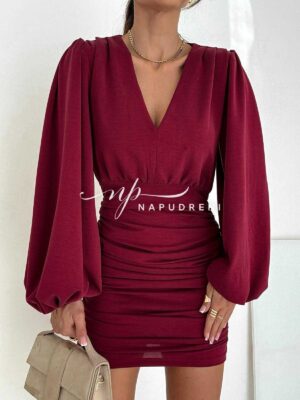 Рокля ''PATRICIYA'' в цвят бордо - код G9992