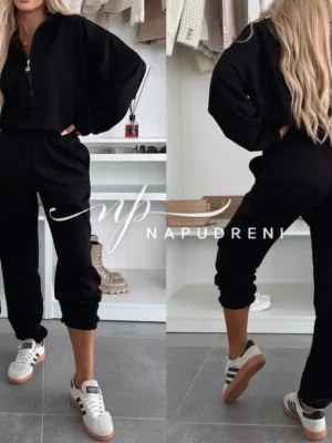 Ежедневен сет от две части в черен цвят - G9775